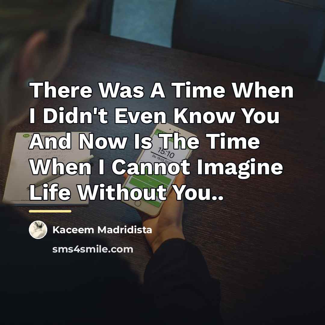 “There Was A Time When I Didn't Even Know You…” quote by Kaceem Madridista