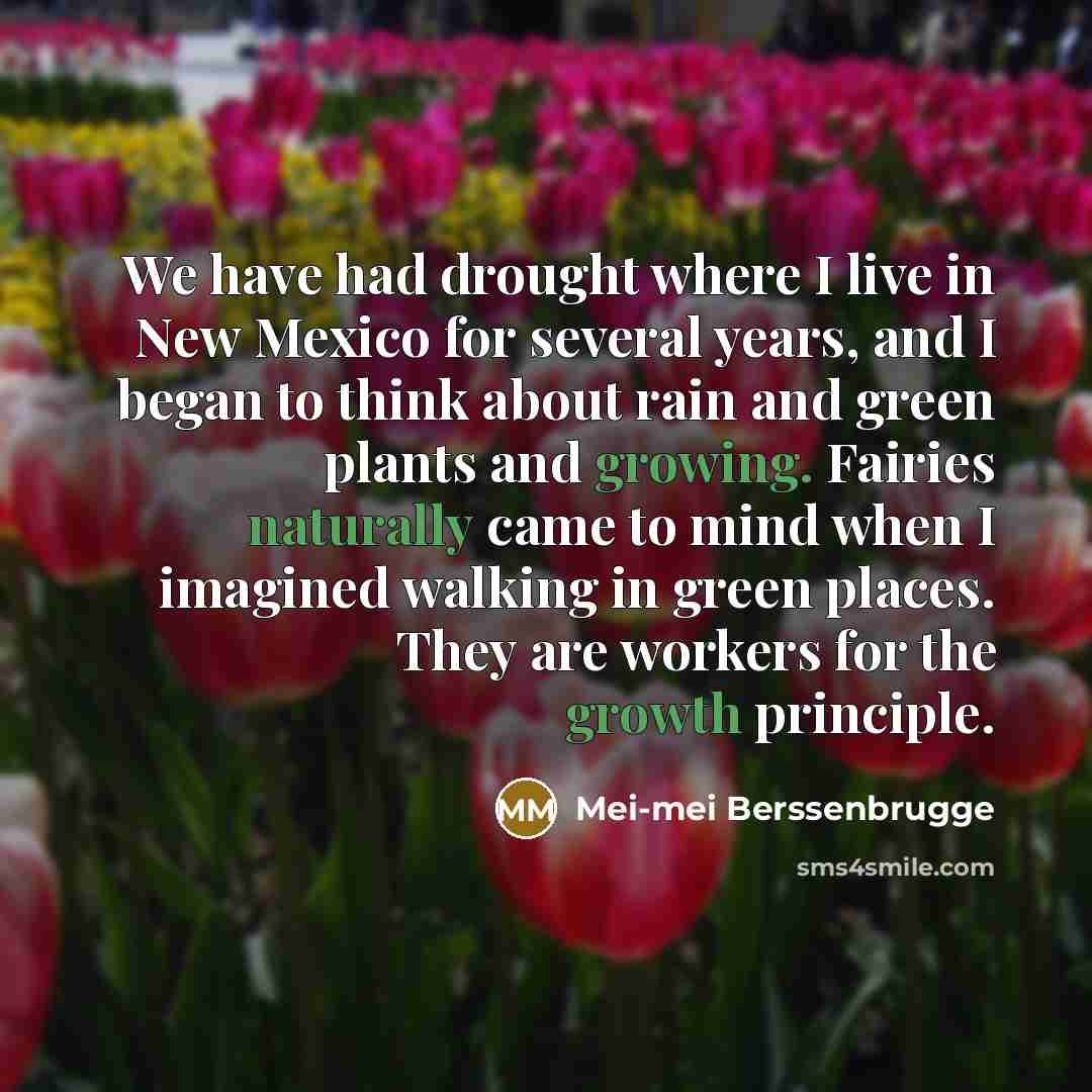 “We have had drought where I live in New Mexico…” quote by Mei-mei Berssenbrugge
