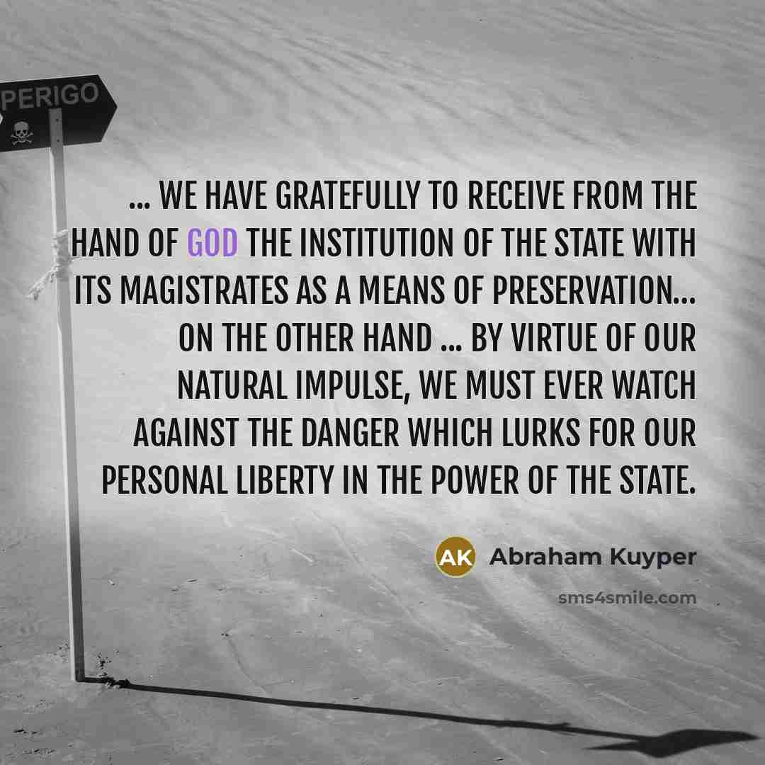“... we have gratefully to receive from the hand of…” quote by Abraham Kuyper