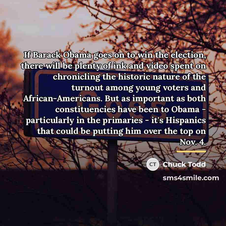 “If Barack Obama goes on to win the election, there…” quote by Chuck Todd