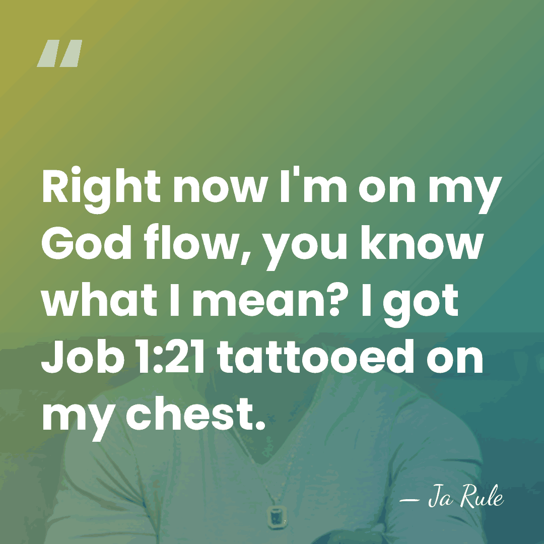 Right now I'm on my God flow, you know what I mean?&hellip; - Ja Rule