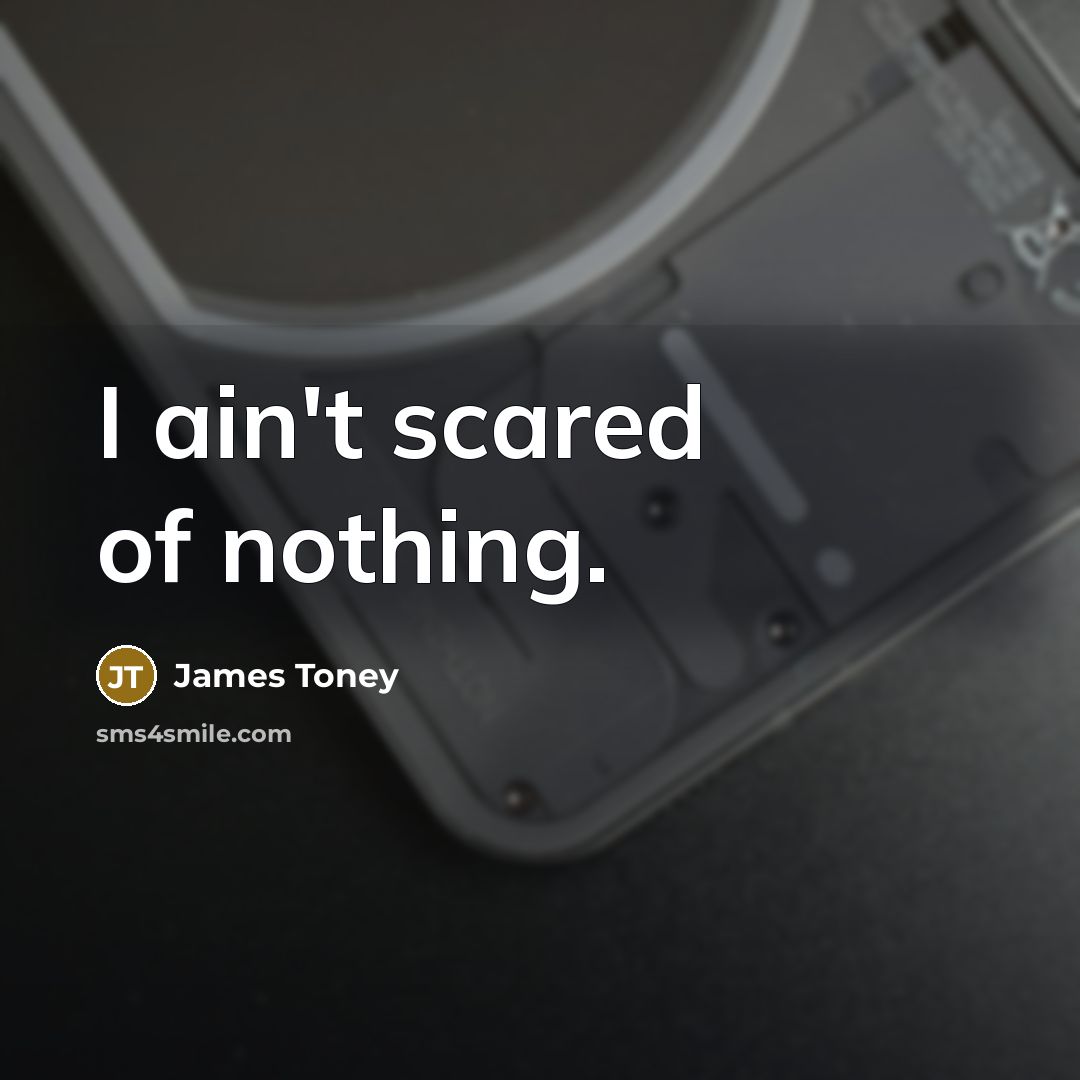 “I ain't scared of nothing.…” quote by James Toney