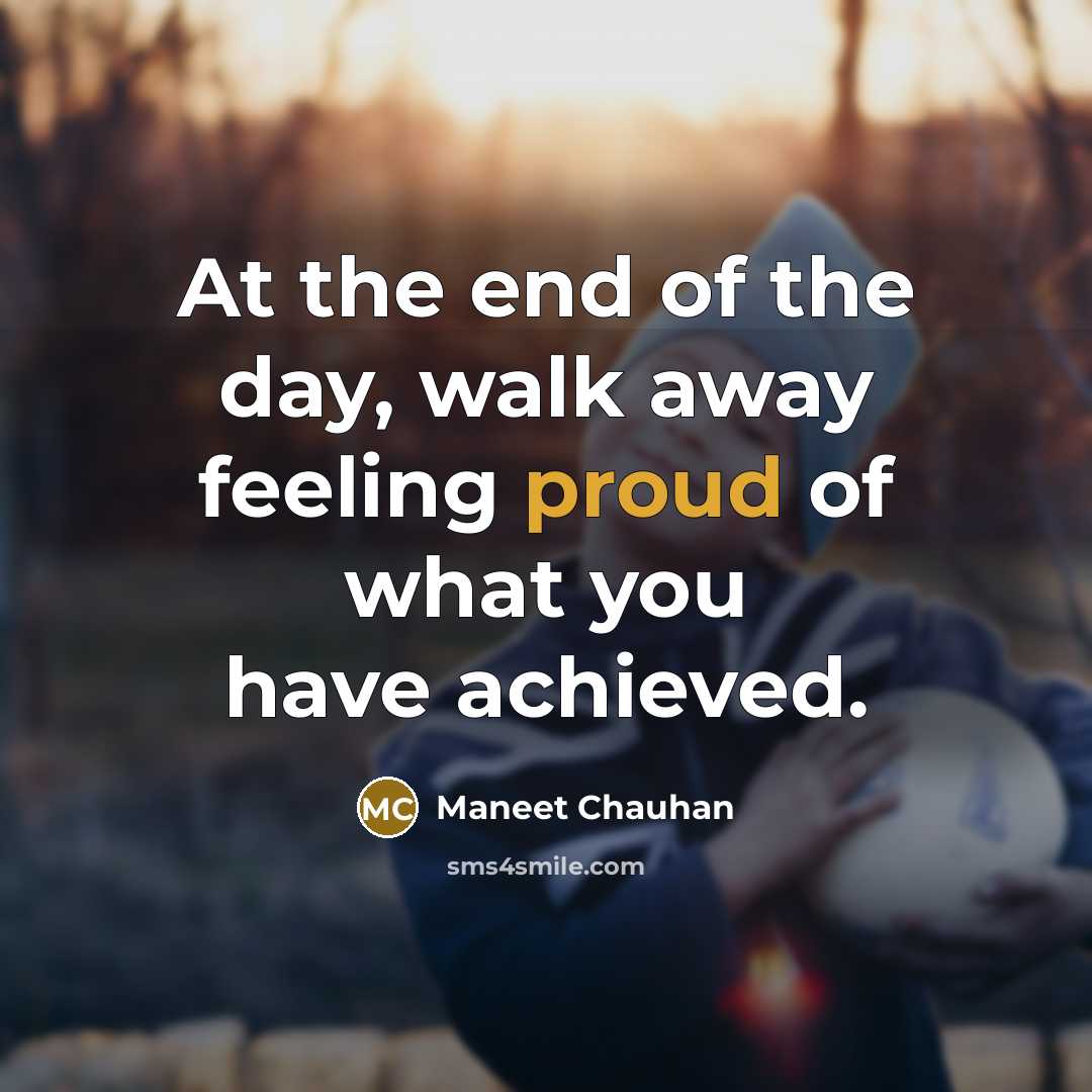 “At the end of the day, walk away feeling proud…” quote by Maneet Chauhan