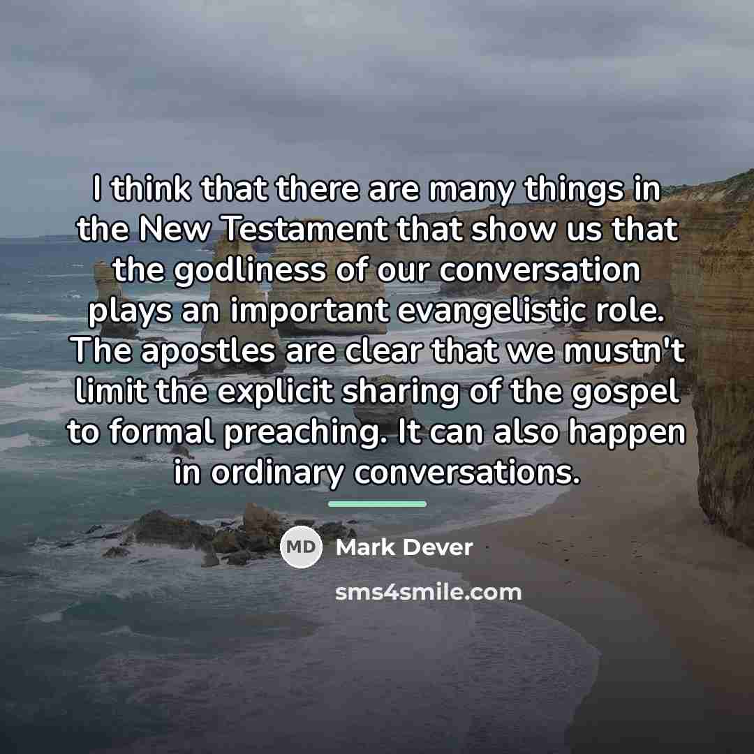 “I think that there are many things in the New…” quote by Mark Dever