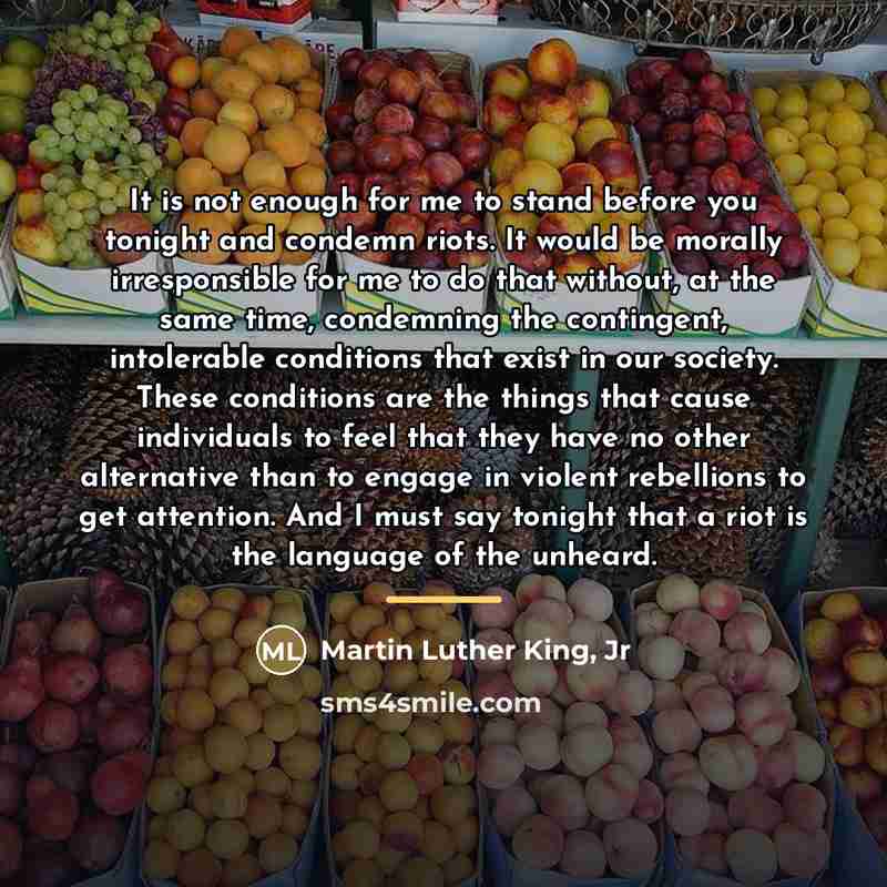 “It is not enough for me to stand before you…” quote by Martin Luther King, Jr
