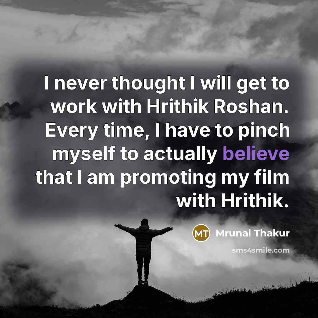 “I never thought I will get to work with Hrithik…” quote by Mrunal Thakur