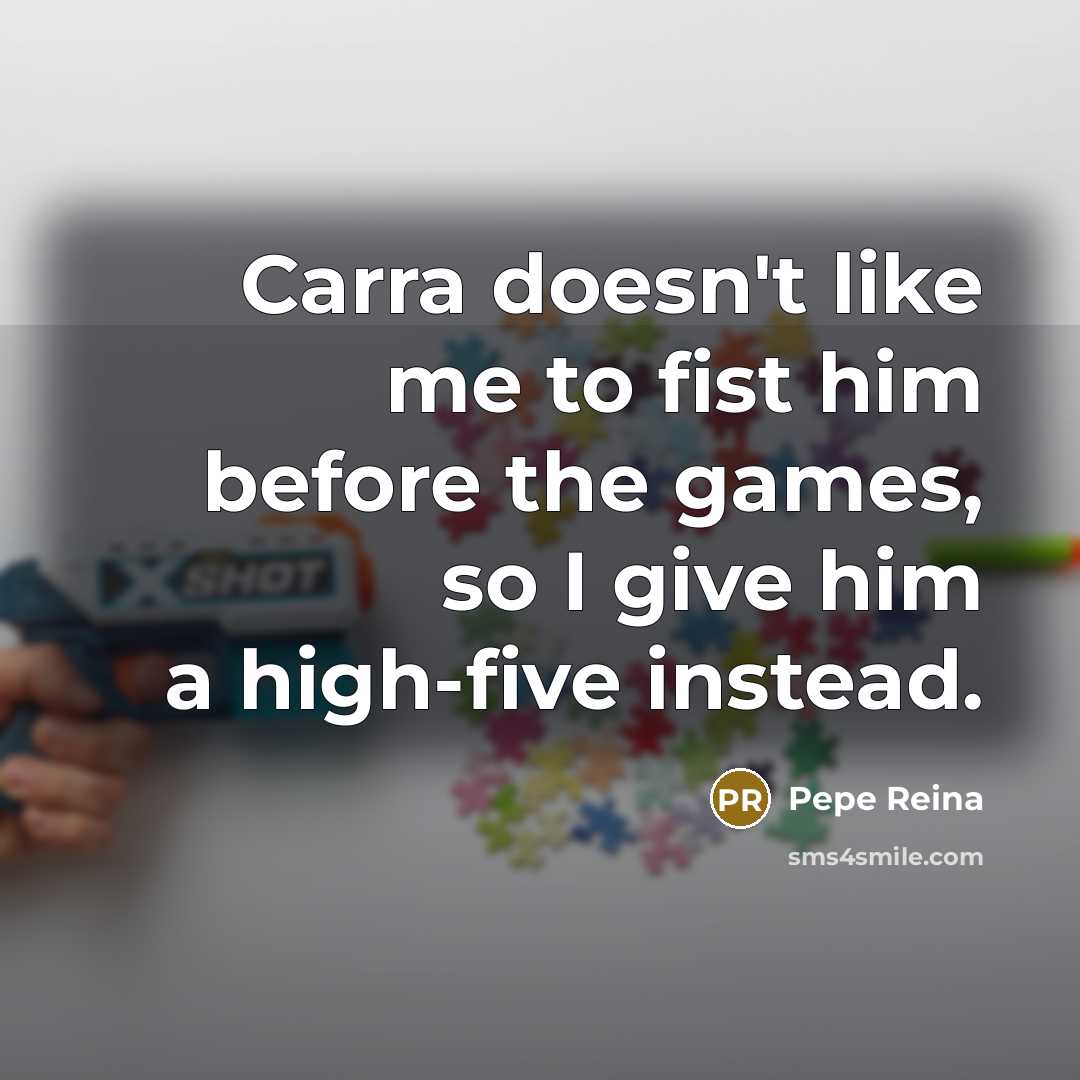 “Carra doesn't like me to fist him before the games,…” quote by Pepe Reina