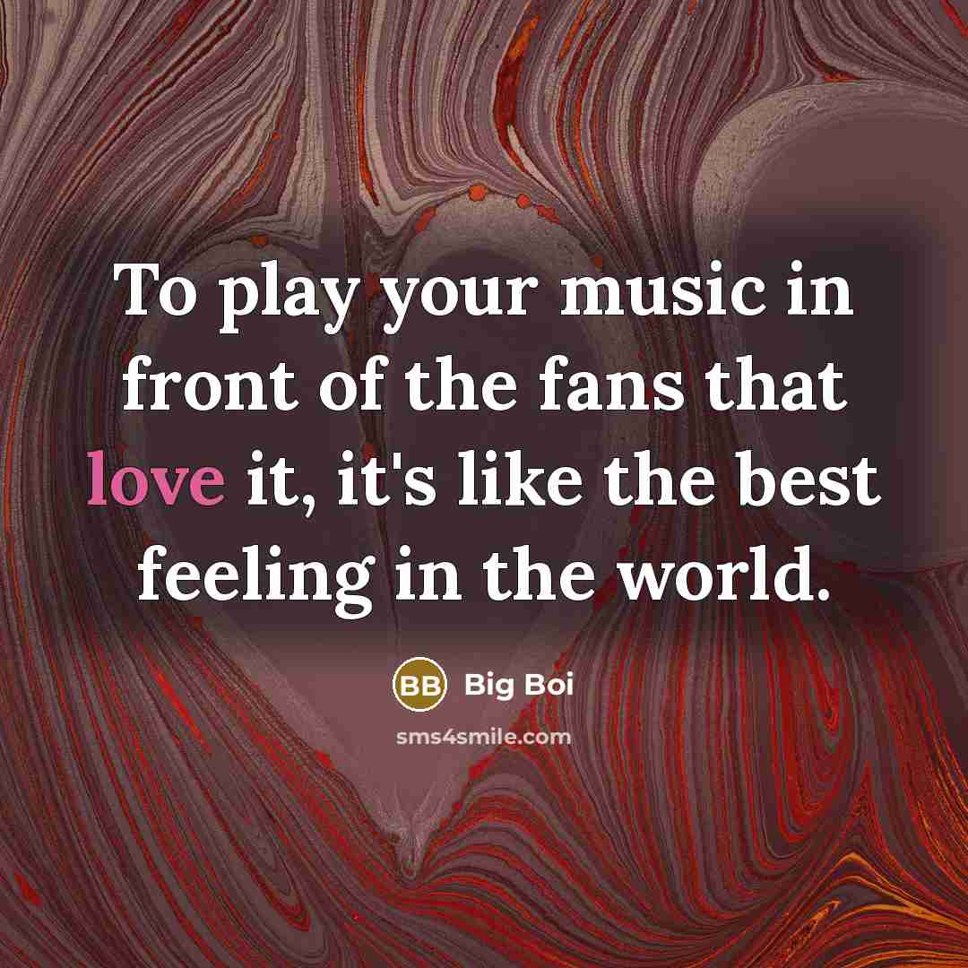 “To play your music in front of the fans that…” quote by Big Boi