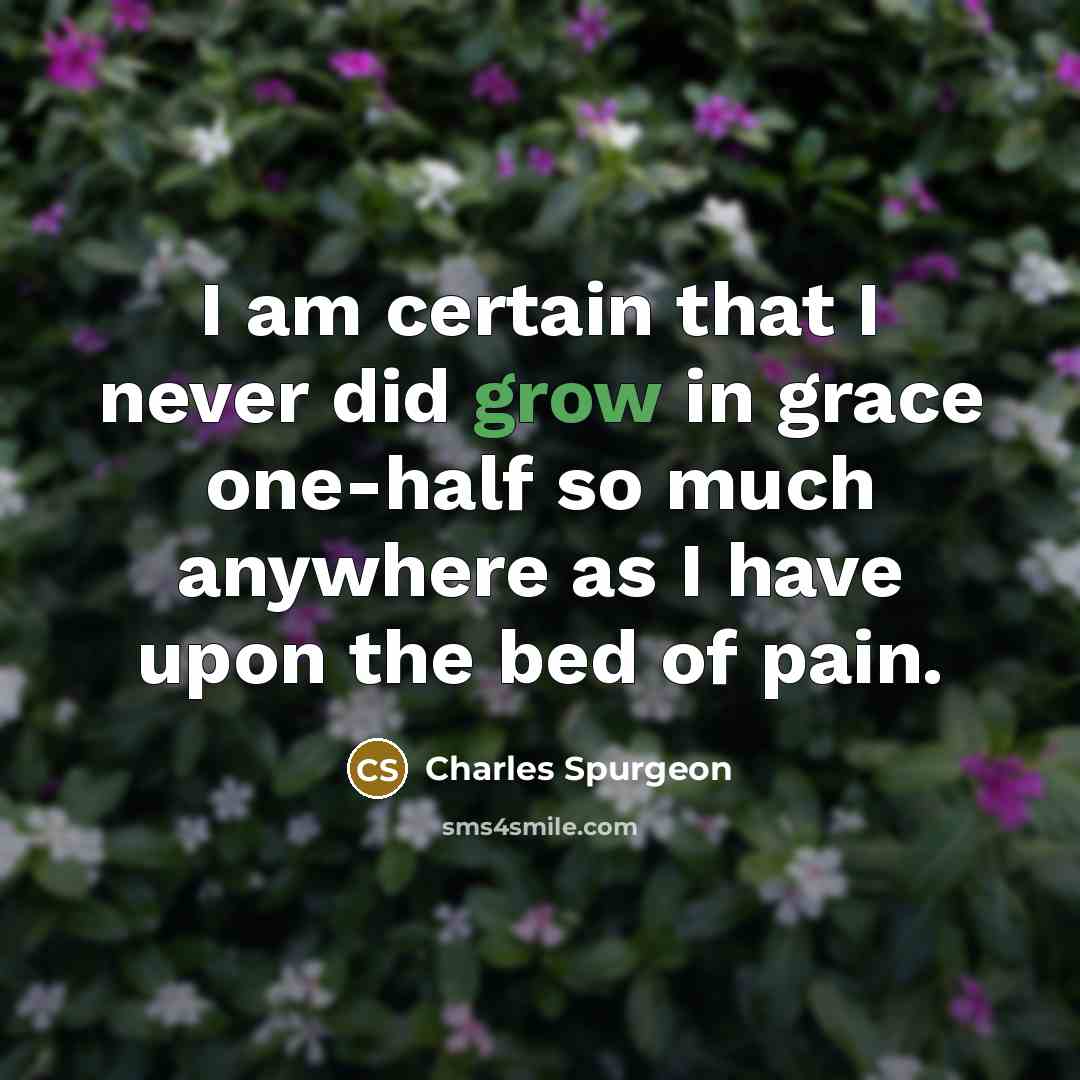 “I am certain that I never did grow in grace…” quote by Charles Spurgeon