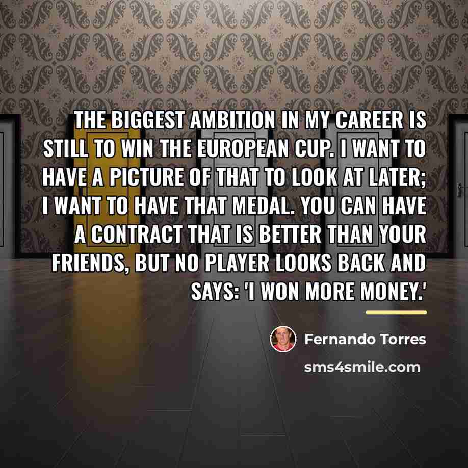 “The biggest ambition in my career is still to win…” quote by Fernando Torres