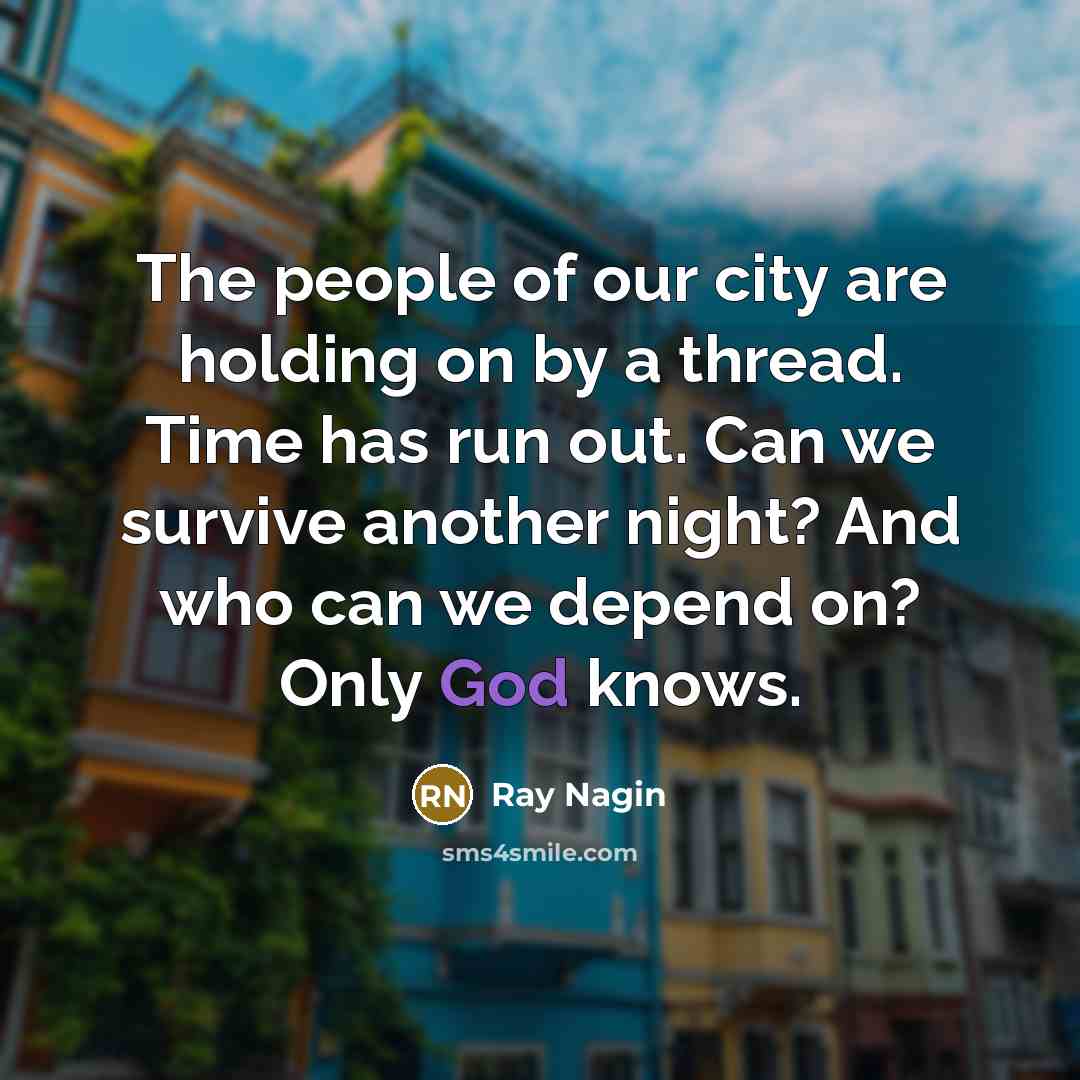 “The people of our city are holding on by a…” quote by Ray Nagin