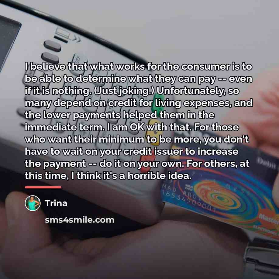 “I believe that what works for the consumer is to…” quote by Trina