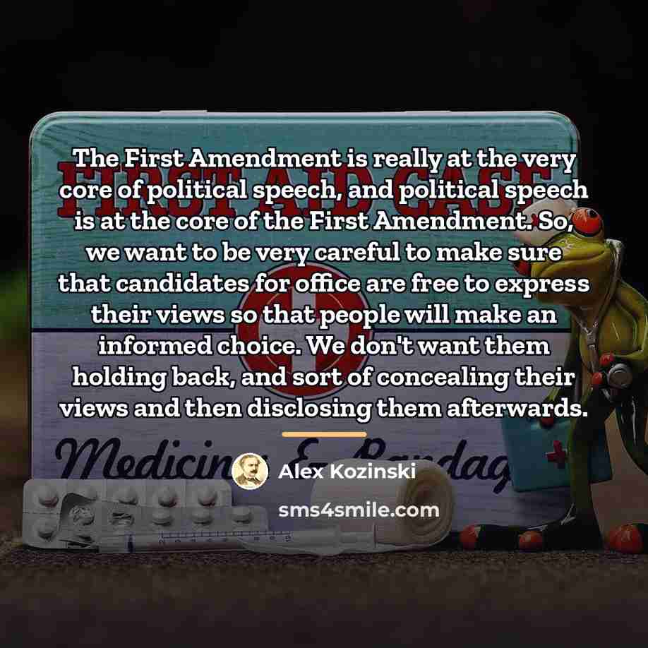 “The First Amendment is really at the very core of…” quote by Alex Kozinski
