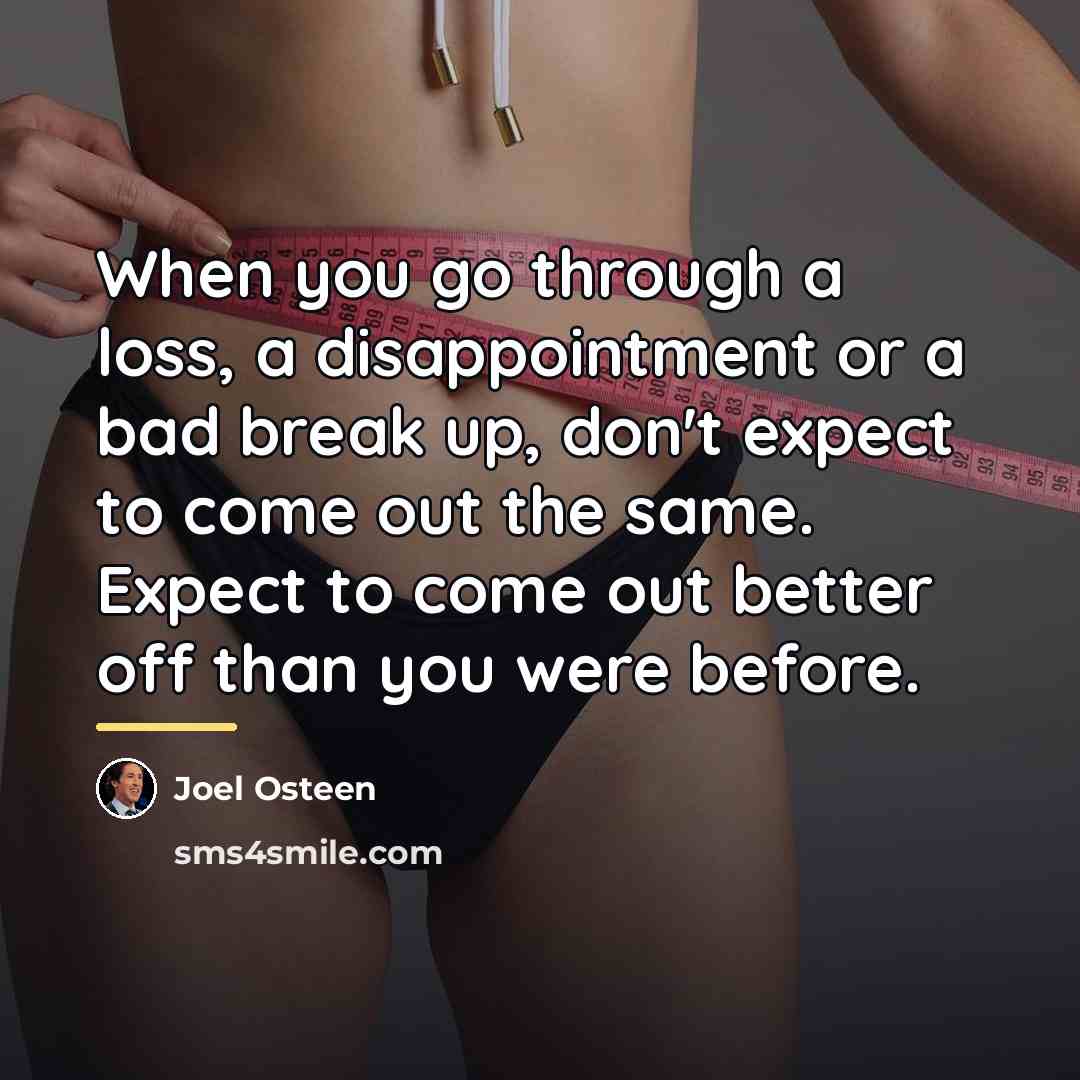“When you go through a loss, a disappointment or a…” quote by Joel Osteen