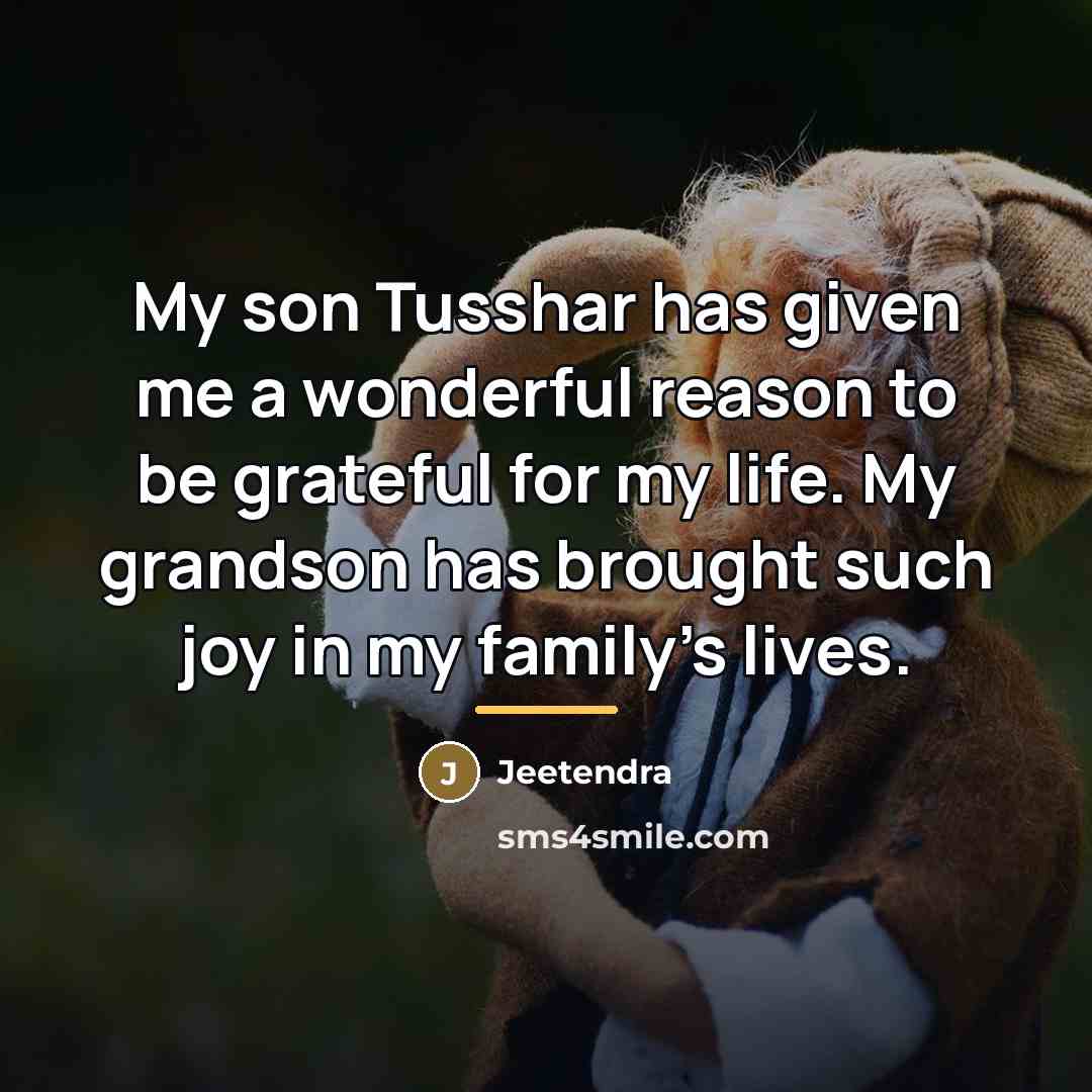 “My son Tusshar has given me a wonderful reason to…” quote by Jeetendra