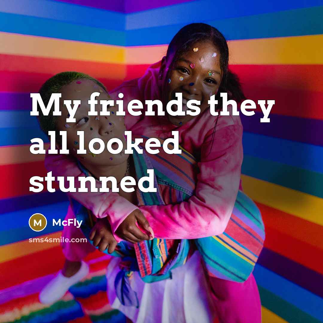 “My friends they all looked stunned…” quote by McFly