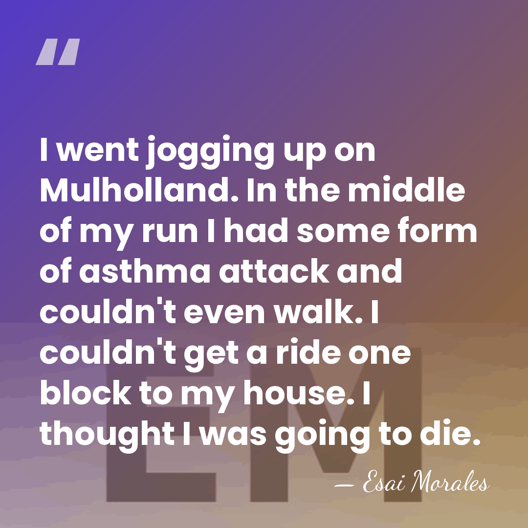 I went jogging up on Mulholland. In the middle of my run&hellip; - Esai Morales