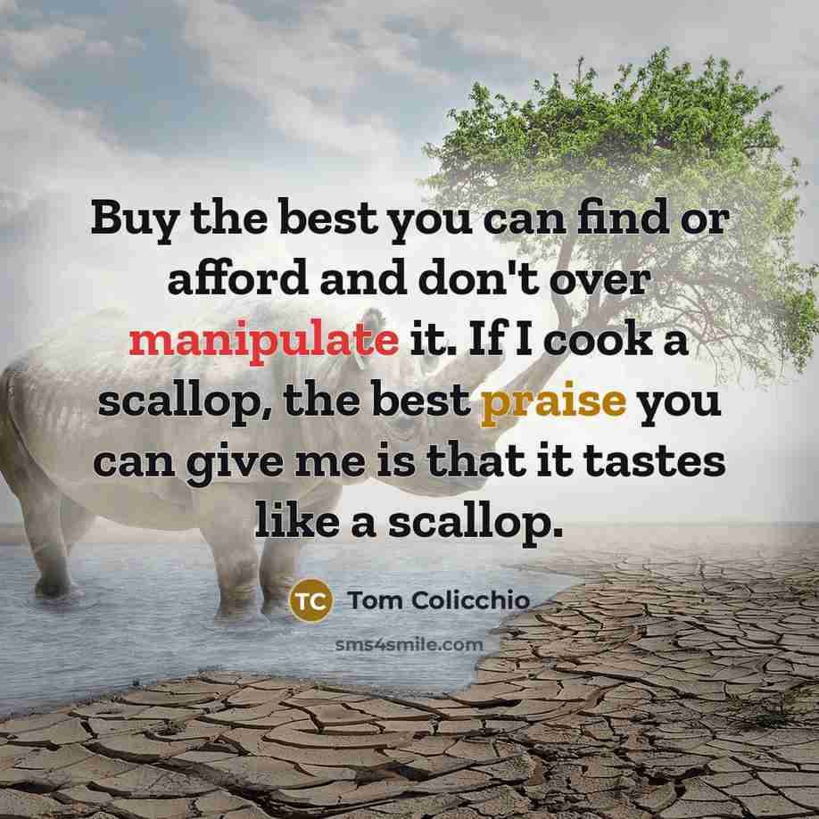 “Buy the best you can find or afford and don't…” quote by Tom Colicchio