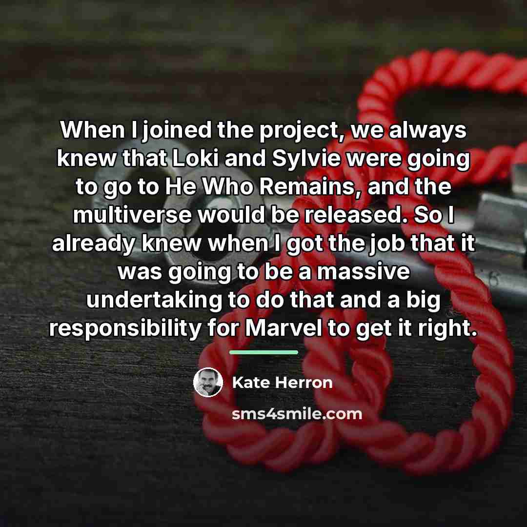 “When I joined the project, we always knew that Loki…” quote by Kate Herron