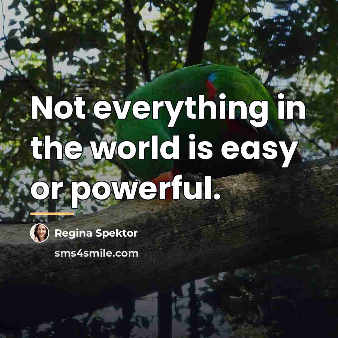 “Not everything in the world is easy or powerful.…” quote by Regina Spektor