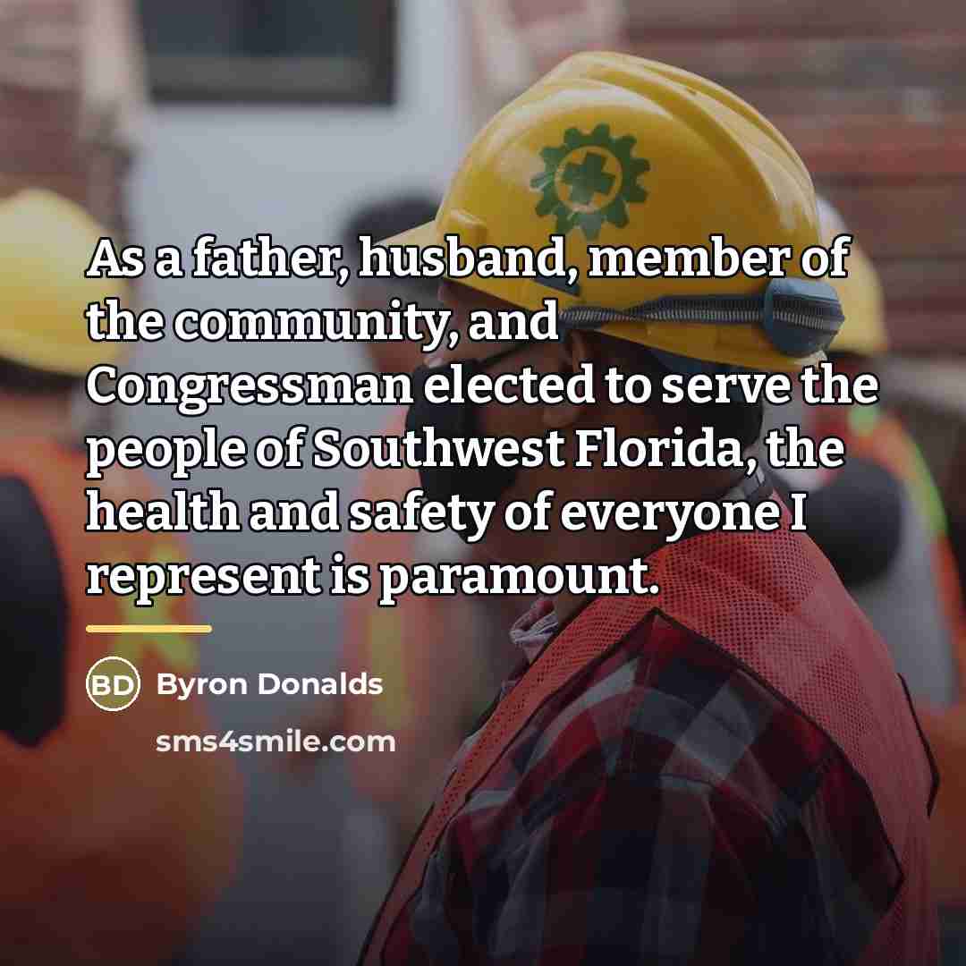 “As a father, husband, member of the community, and Congressman…” quote by Byron Donalds