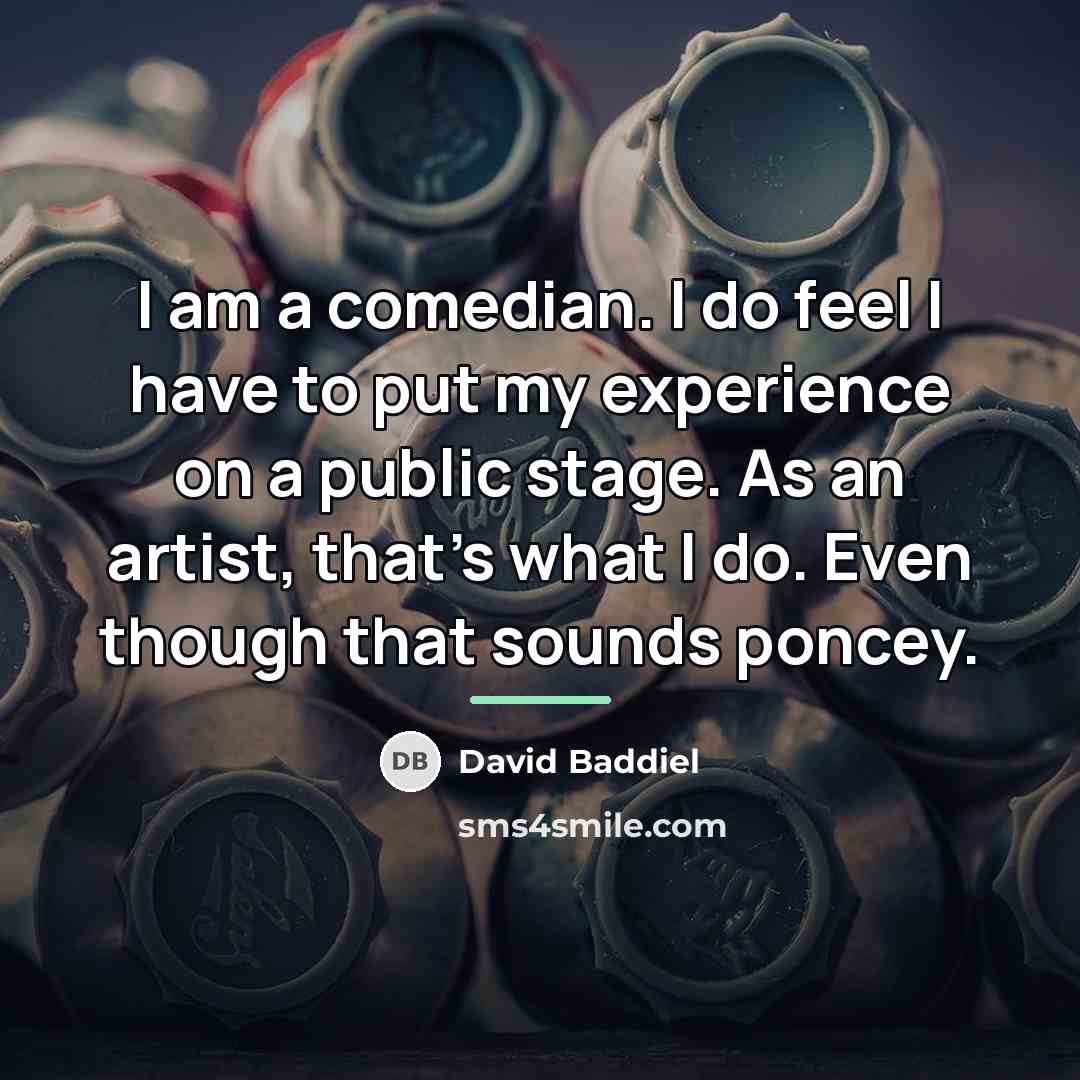 “I am a comedian. I do feel I have to…” quote by David Baddiel