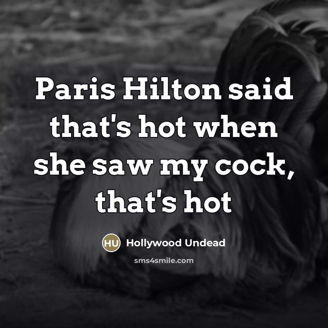 “Paris Hilton said that's hot when she saw my cock, that's hot” quote by Hollywood Undead