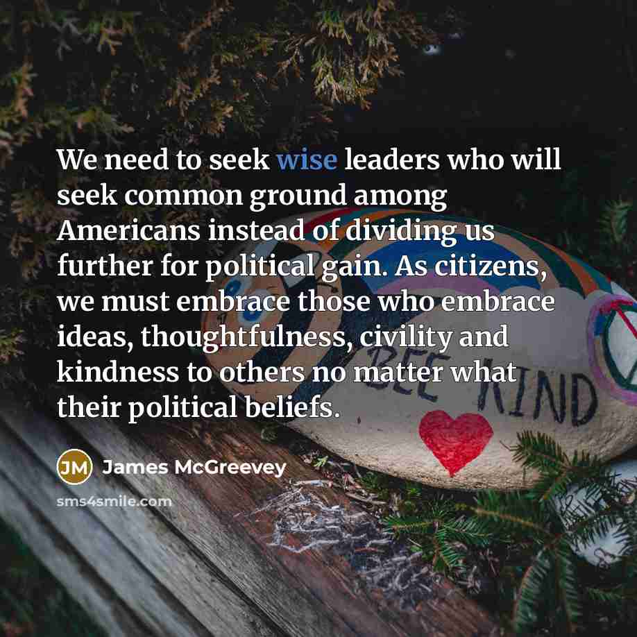“We need to seek wise leaders who will seek common…” quote by James McGreevey