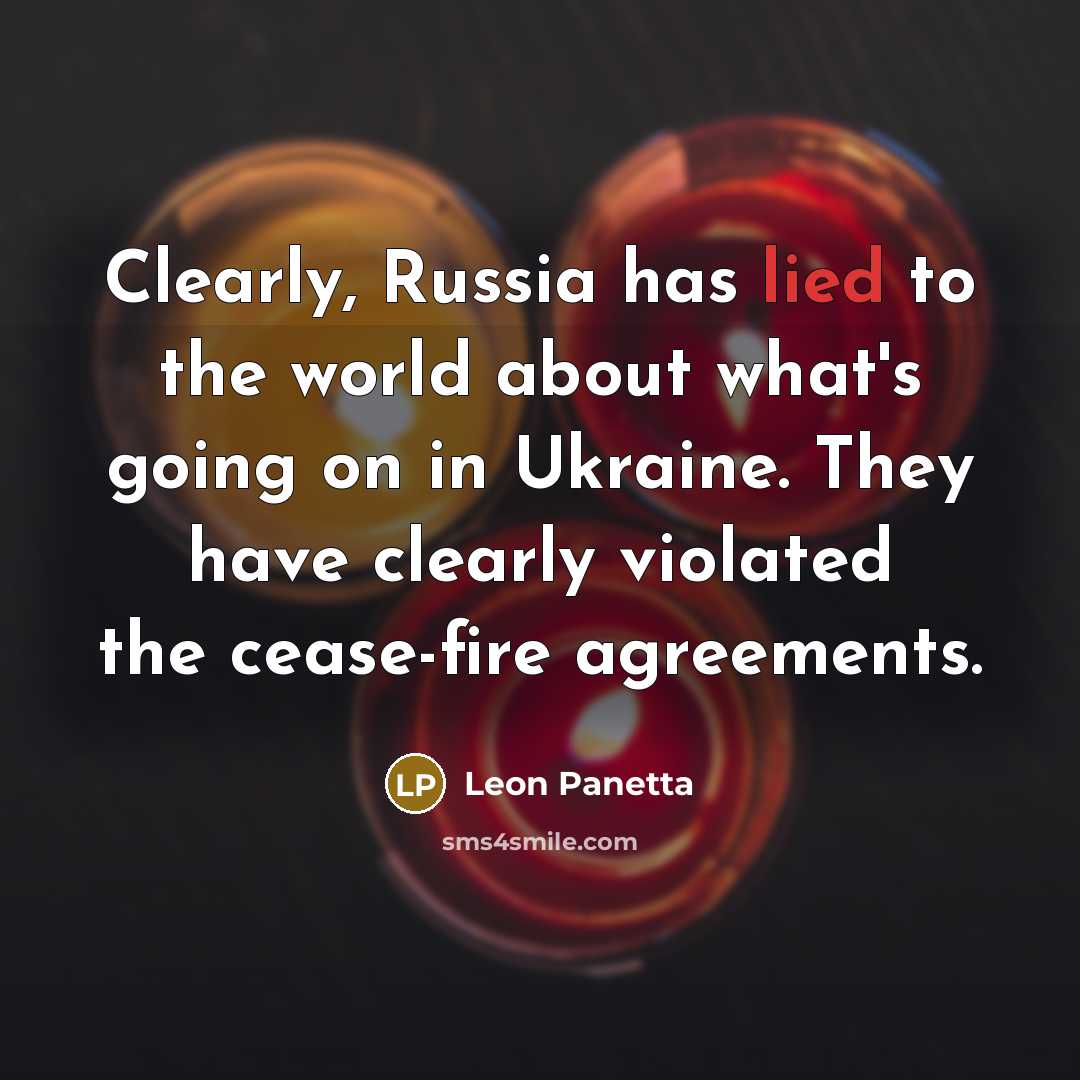 “Clearly, Russia has lied to the world about what's going…” quote by Leon Panetta