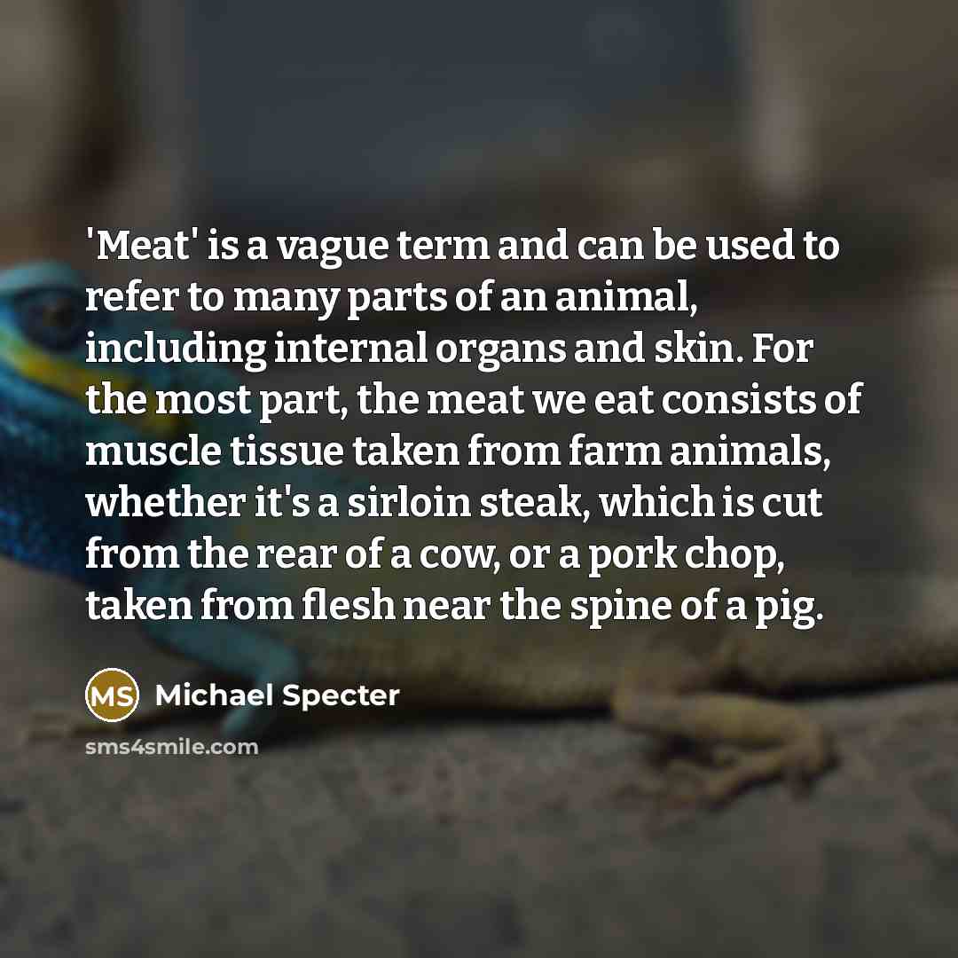 “'Meat' is a vague term and can be used to…” quote by Michael Specter