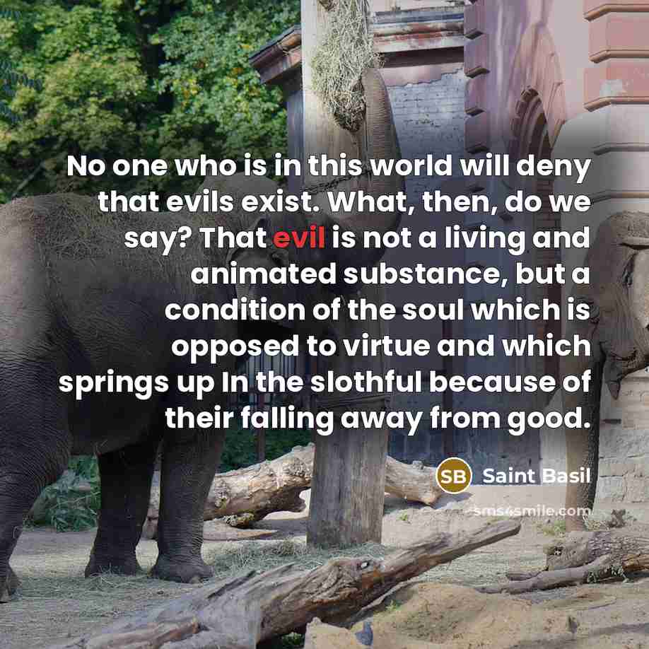 “No one who is in this world will deny that…” quote by Saint Basil