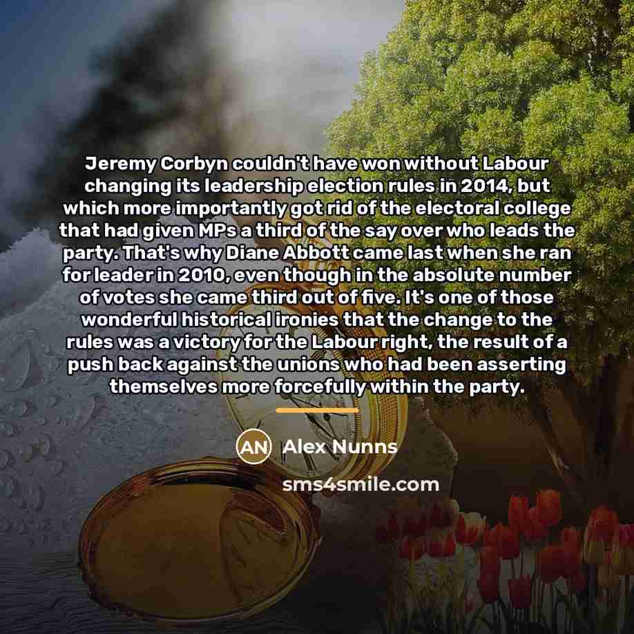 “Jeremy Corbyn couldn't have won without Labour changing its leadership…” quote by Alex Nunns