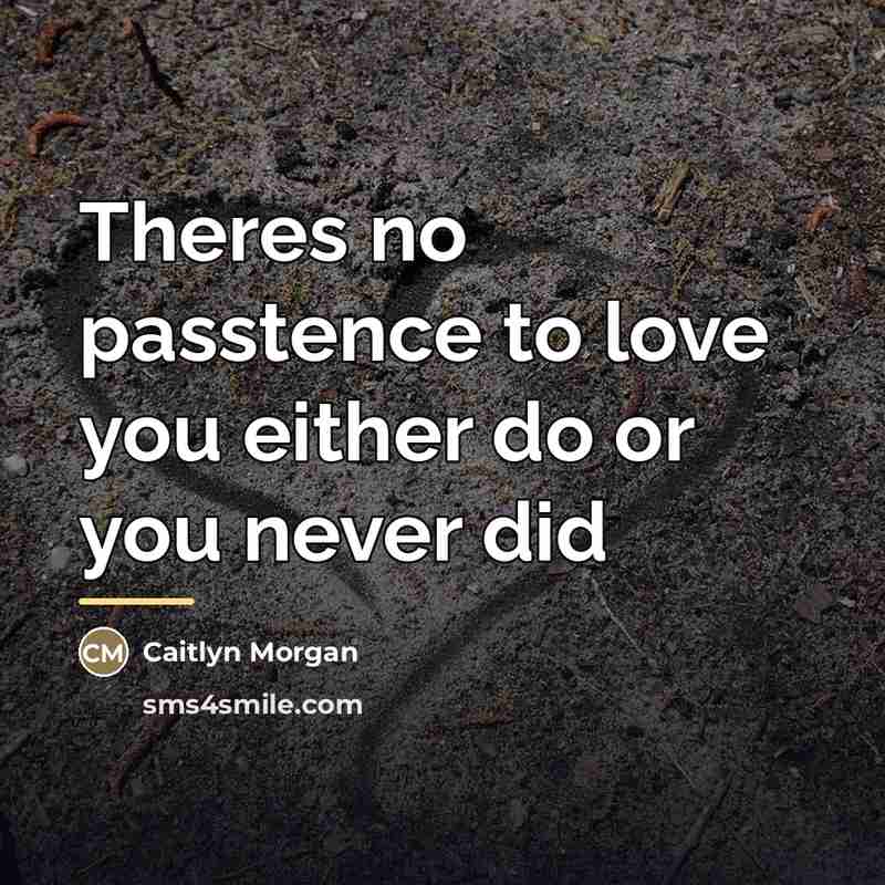 “Theres no passtence to love you either do or you…” quote by Caitlyn Morgan