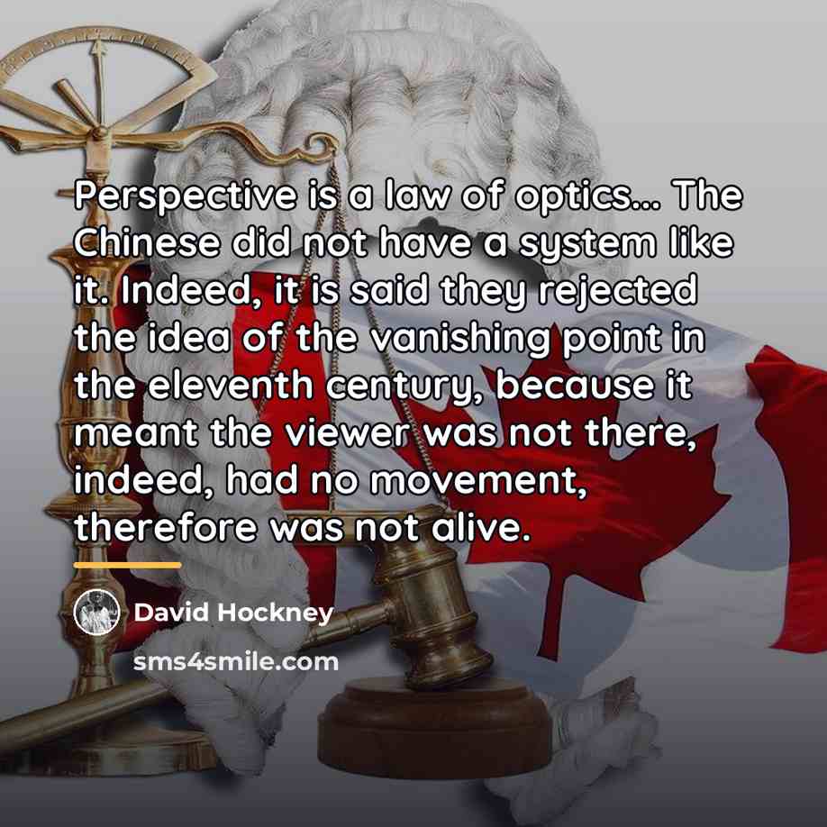 “Perspective is a law of optics... The Chinese did not…” quote by David Hockney