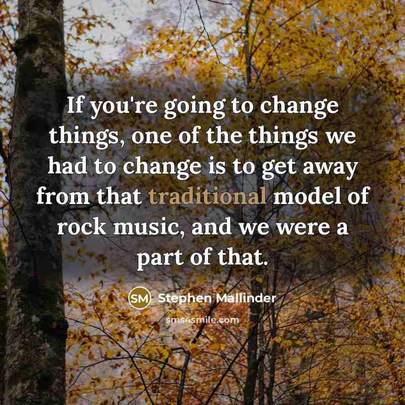“If you're going to change things, one of the things…” quote by Stephen Mallinder