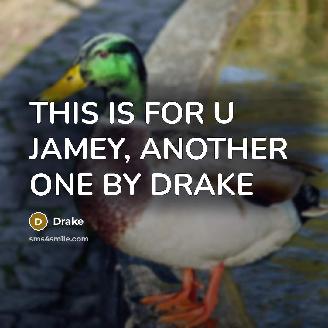 “THIS IS FOR U JAMEY, ANOTHER ONE BY DRAKE” quote by DRAKE