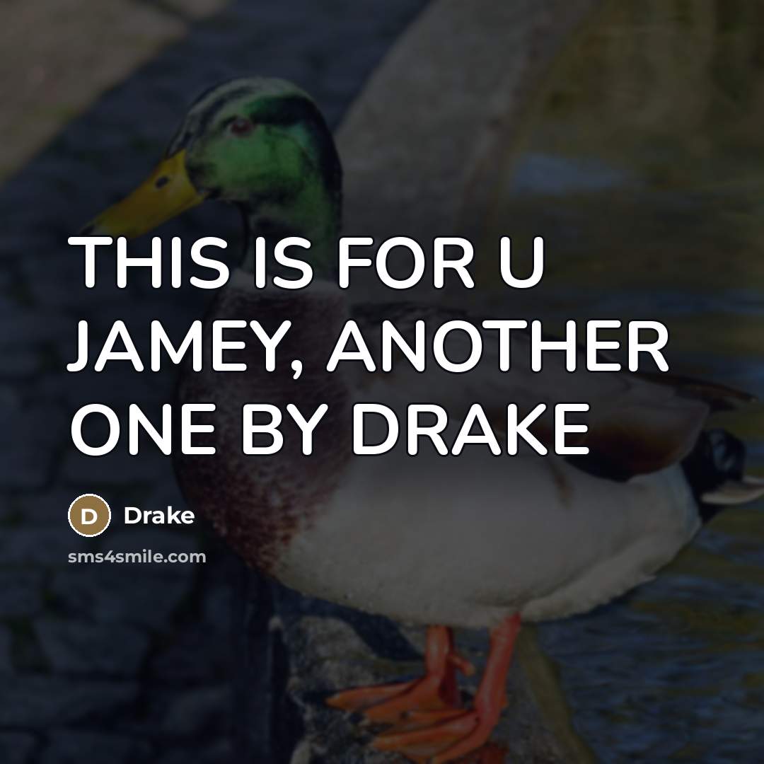 “THIS IS FOR U JAMEY, ANOTHER ONE BY DRAKE…” quote by DRAKE