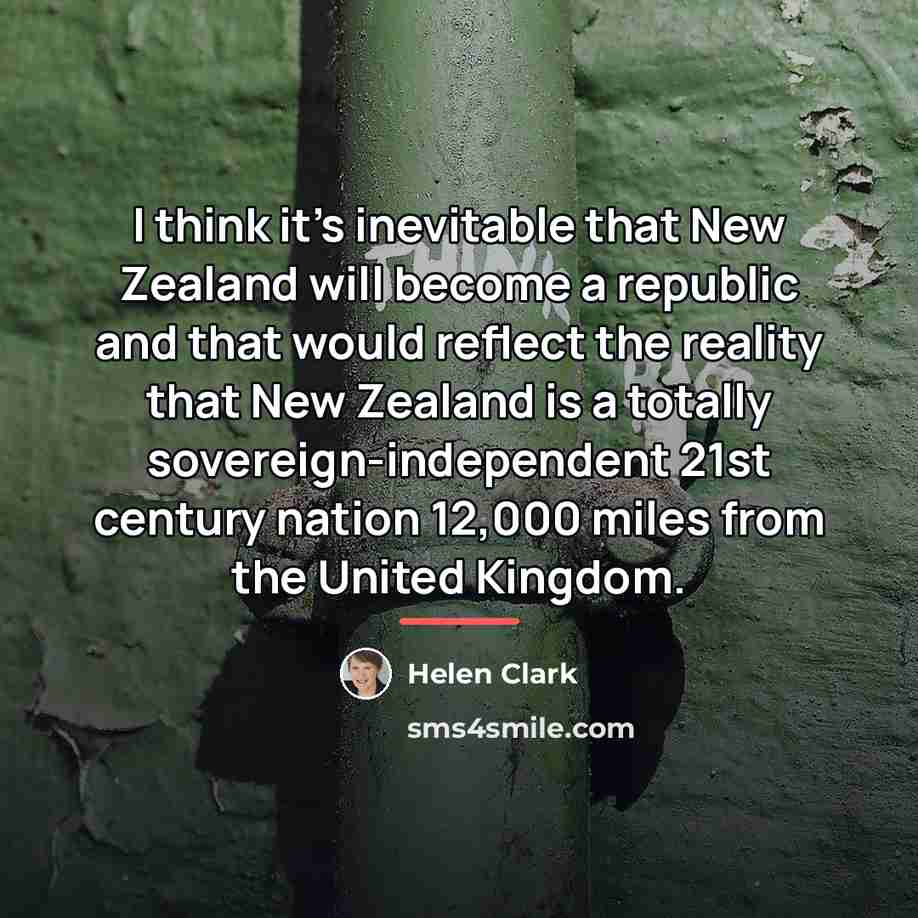 “I think it's inevitable that New Zealand will become a…” quote by Helen Clark