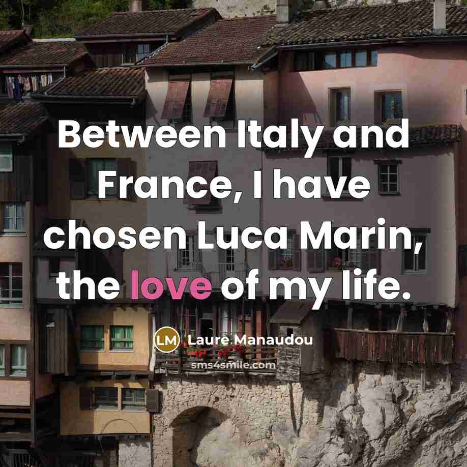 “Between Italy and France, I have chosen Luca Marin, the…” quote by Laure Manaudou