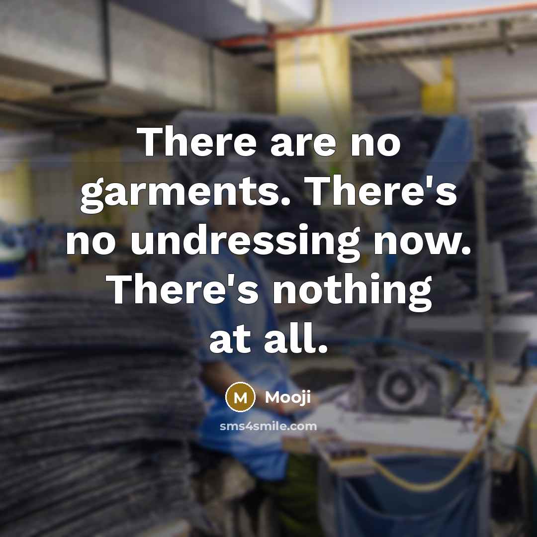 “There are no garments. There's no undressing now. There's nothing…” quote by Mooji