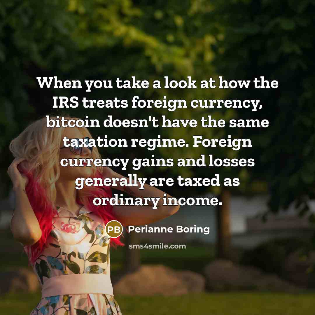 “When you take a look at how the IRS treats…” quote by Perianne Boring