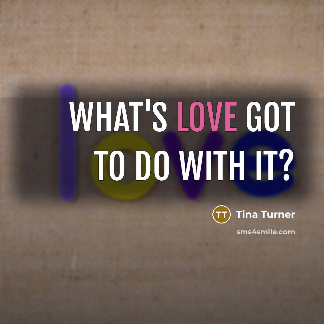 “What's love got to do with it?…” quote by Tina Turner