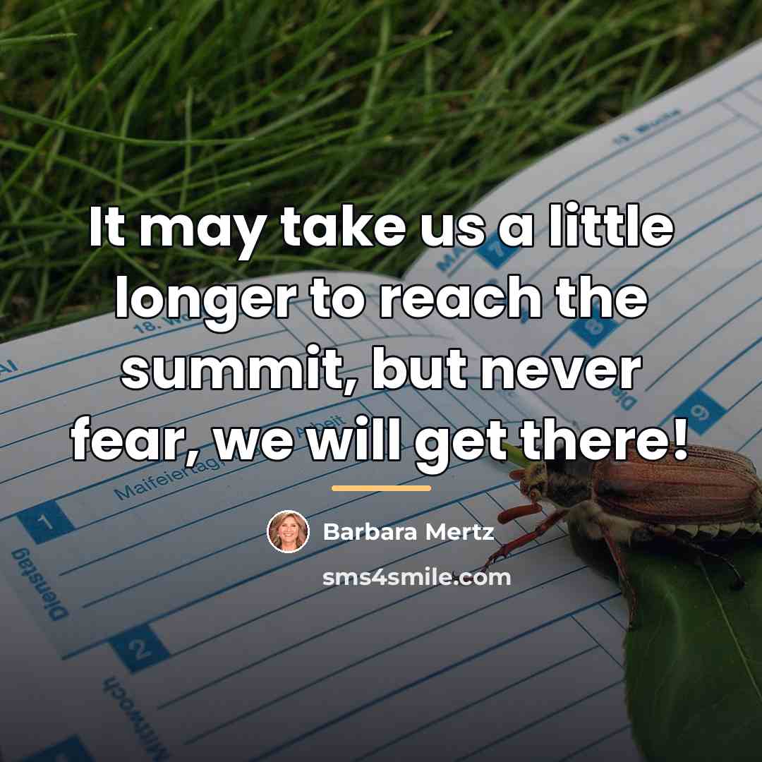 “It may take us a little longer to reach the…” quote by Barbara Mertz