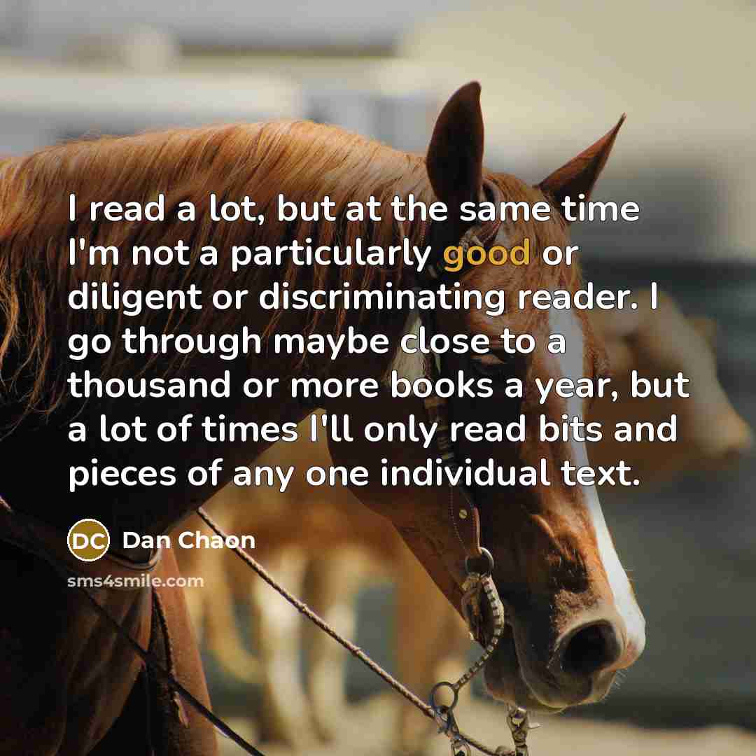 “I read a lot, but at the same time I'm…” quote by Dan Chaon