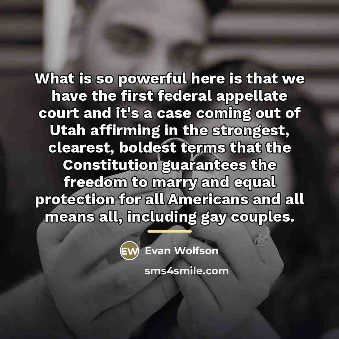 “What is so powerful here is that we have the…” quote by Evan Wolfson