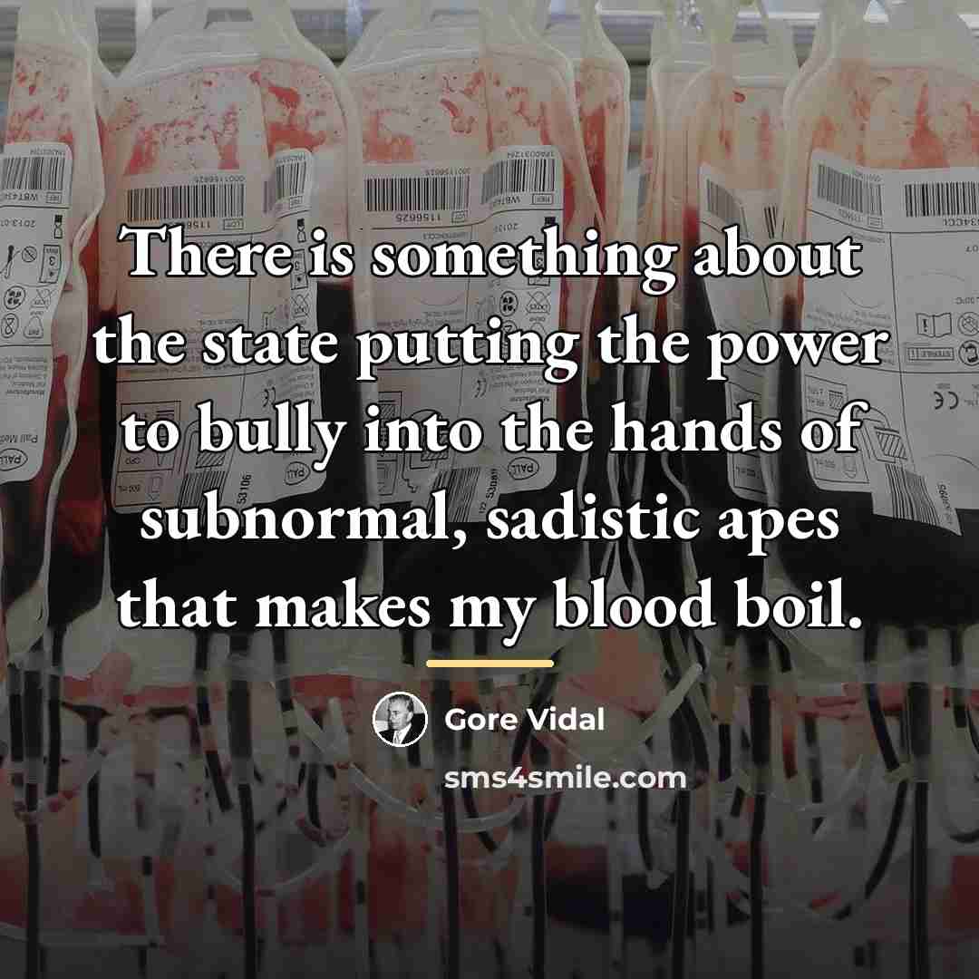 “There is something about the state putting the power to…” quote by Gore Vidal