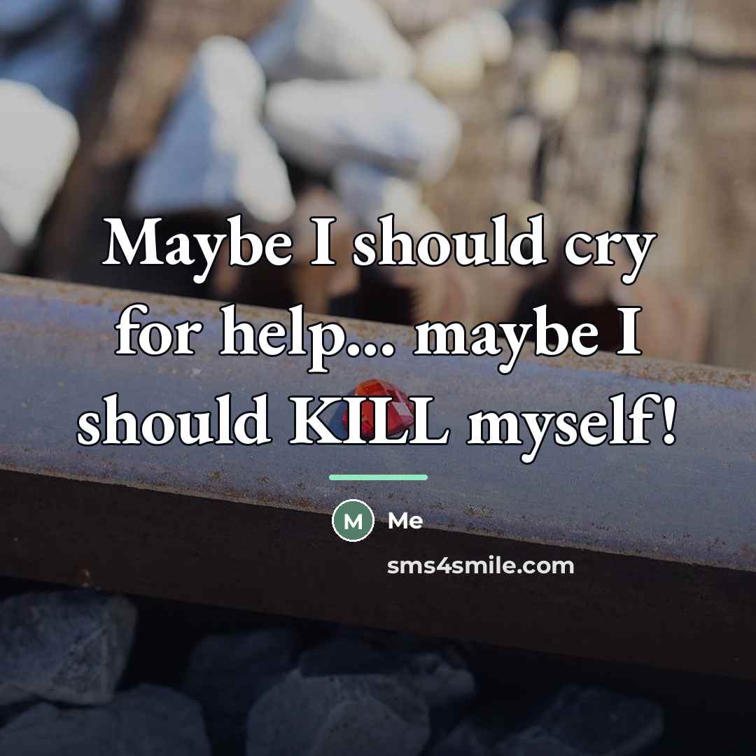 “Maybe I should cry for help... maybe I should KILL…” quote by Me