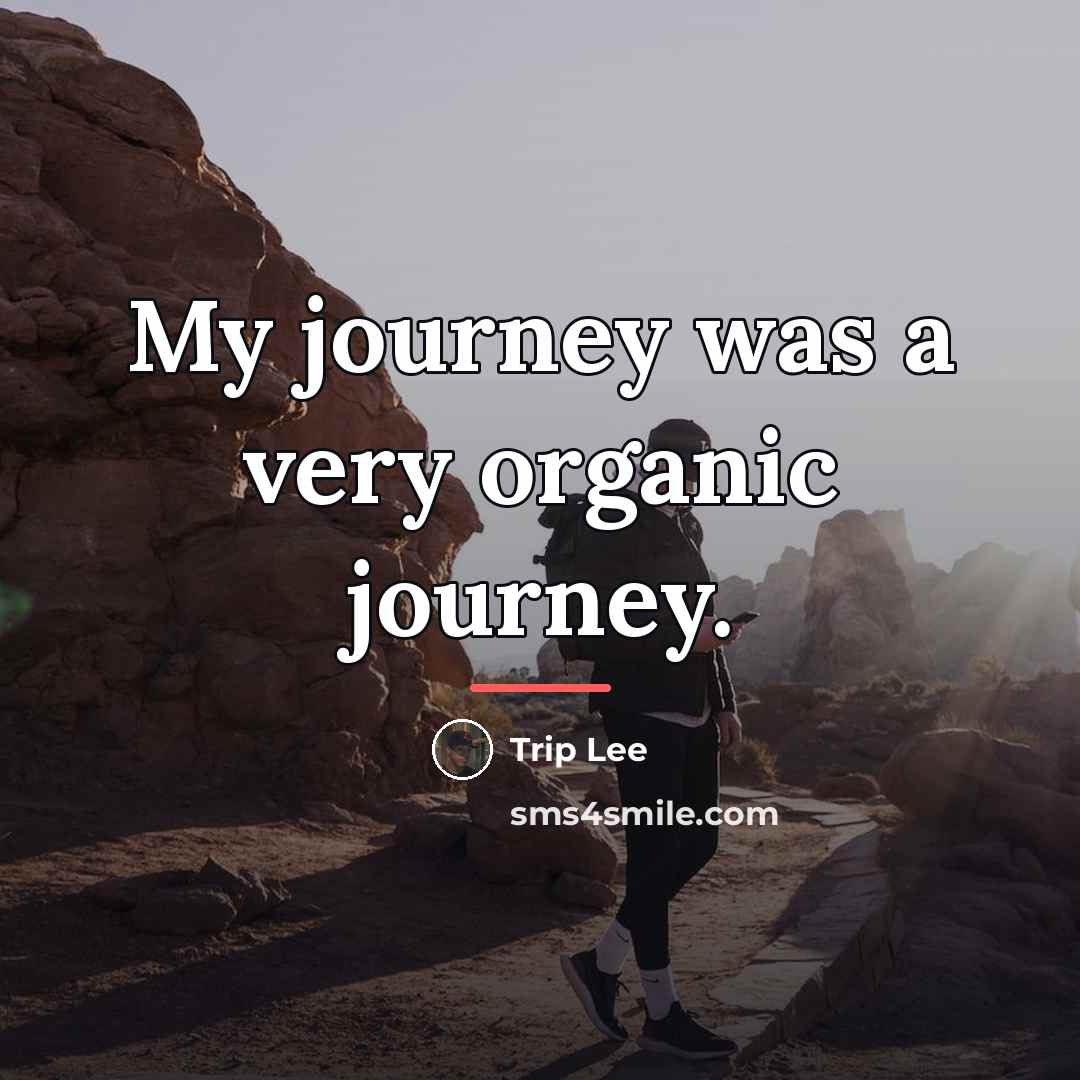 “My journey was a very organic journey.…” quote by Trip Lee