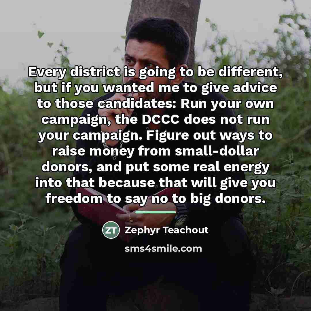 “Every district is going to be different, but if you…” quote by Zephyr Teachout