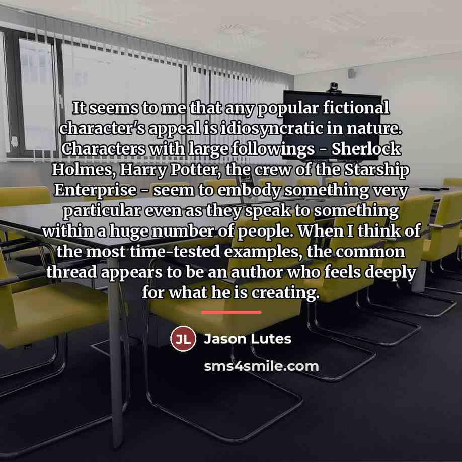 “It seems to me that any popular fictional character's appeal…” quote by Jason Lutes